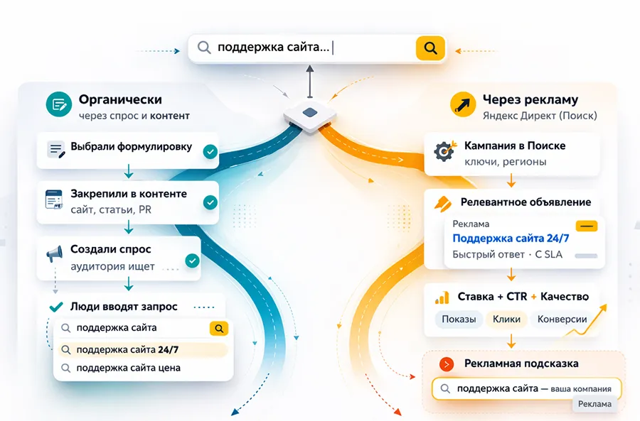 Как попасть в поисковые подсказки Яндекса